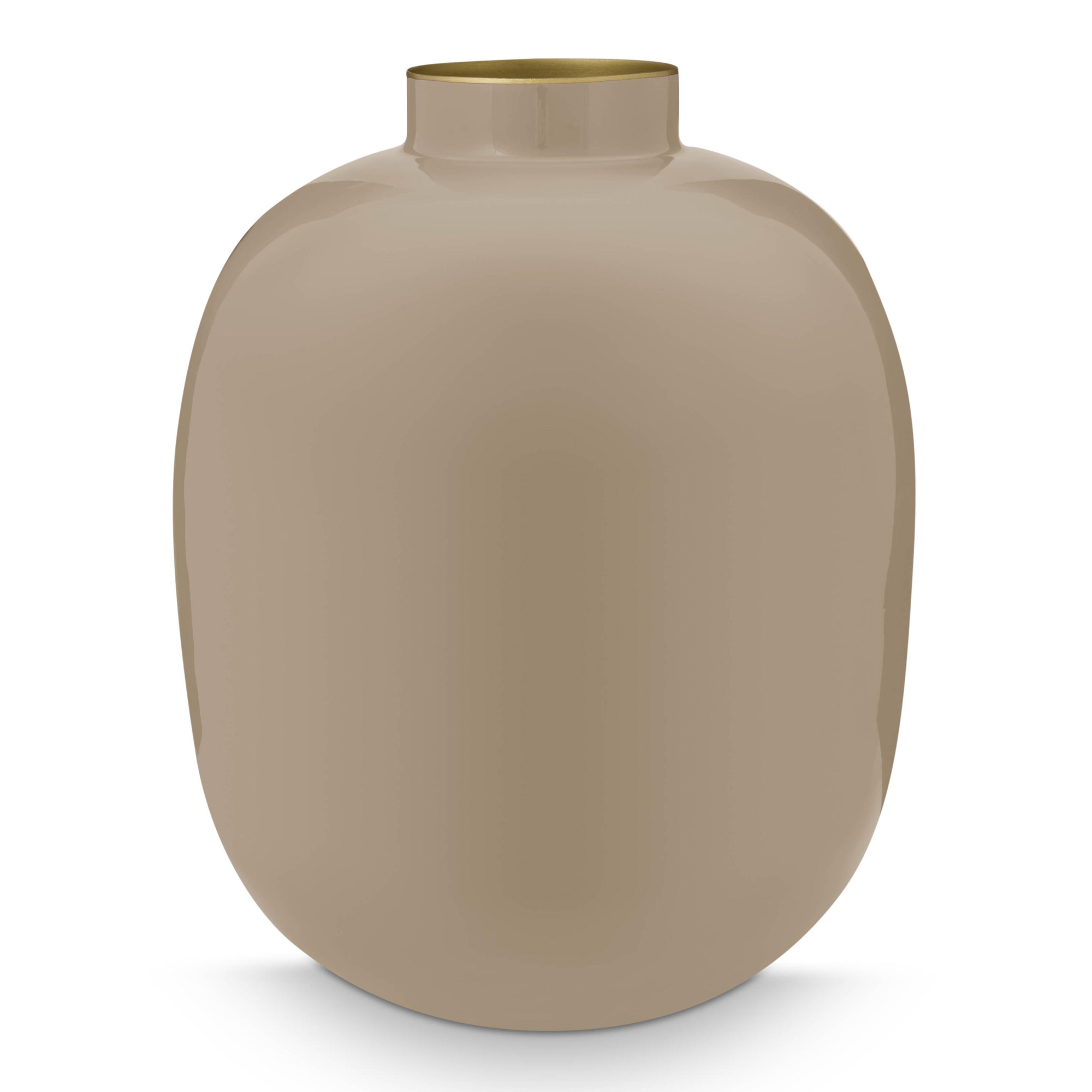 Pip  Studio vaas metaal taupe 32 cm