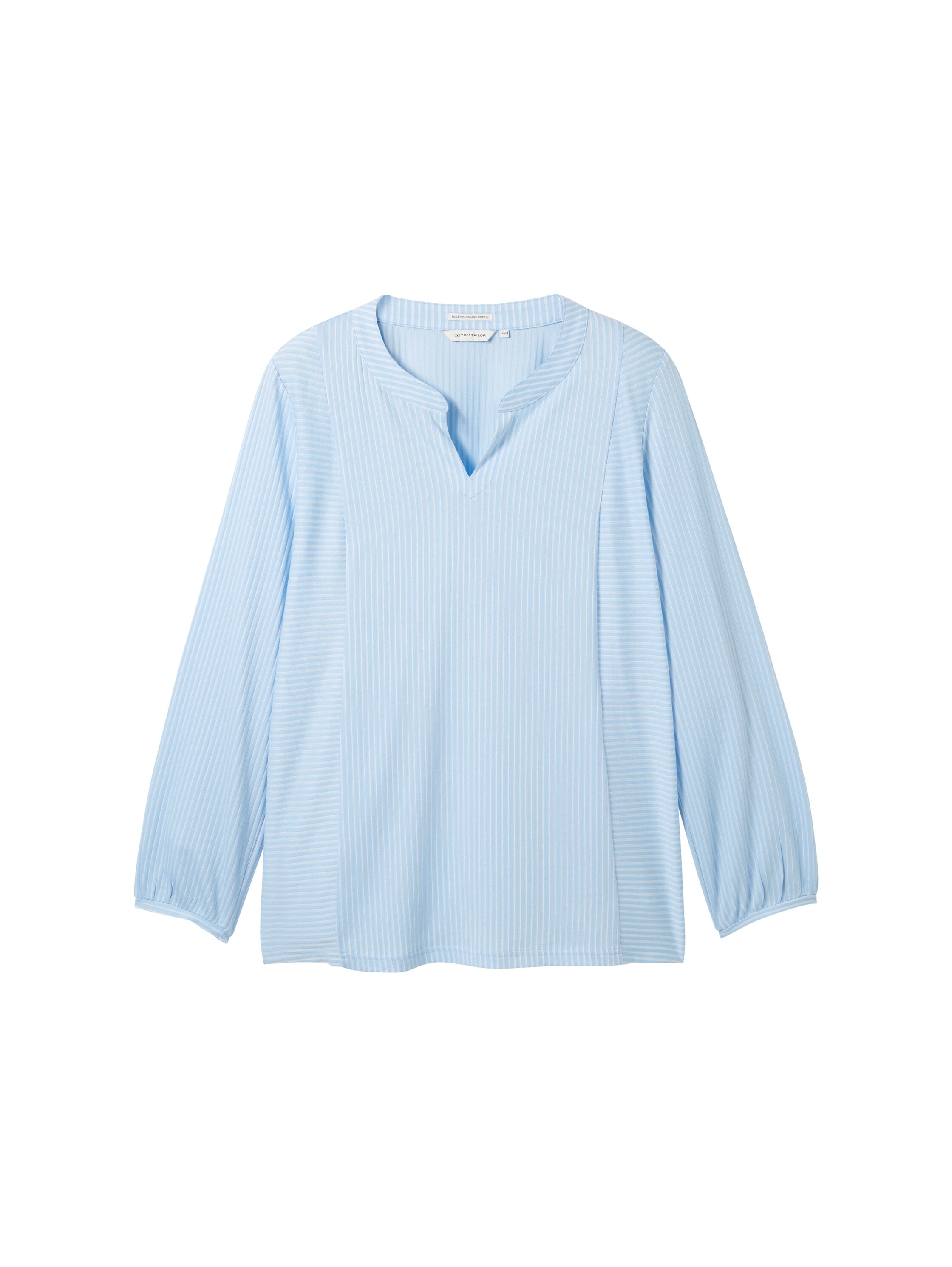 TOM TAILOR PLUS Langarmshirt , im Streifendesign und mit V-Ausschnitt