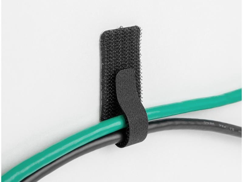 Delock Klettkabelbinder selbstklebend Schwarz 90 mm x 24 mm Delock Mini Klett-Kabelhalter L 90 mm x B 24 mm selbstklebend 10 Stück schwarz
