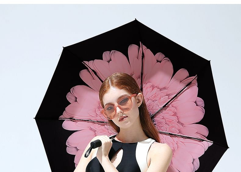 Worthbuy - Compacte paraplu met bloemenprint