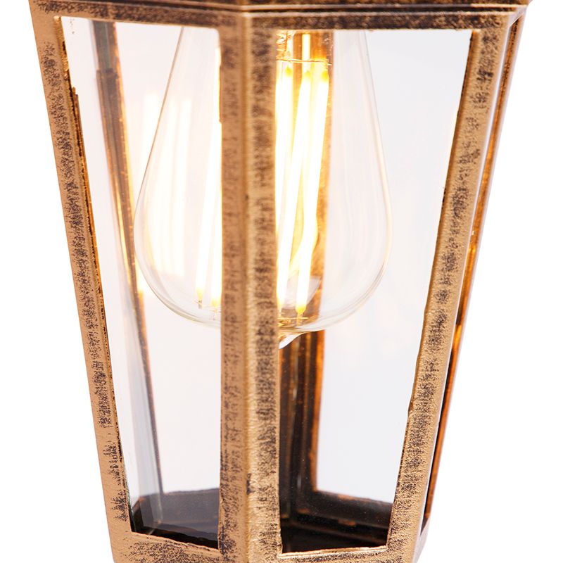 Antieke buiten wandlamp goud IP44 - New Haven