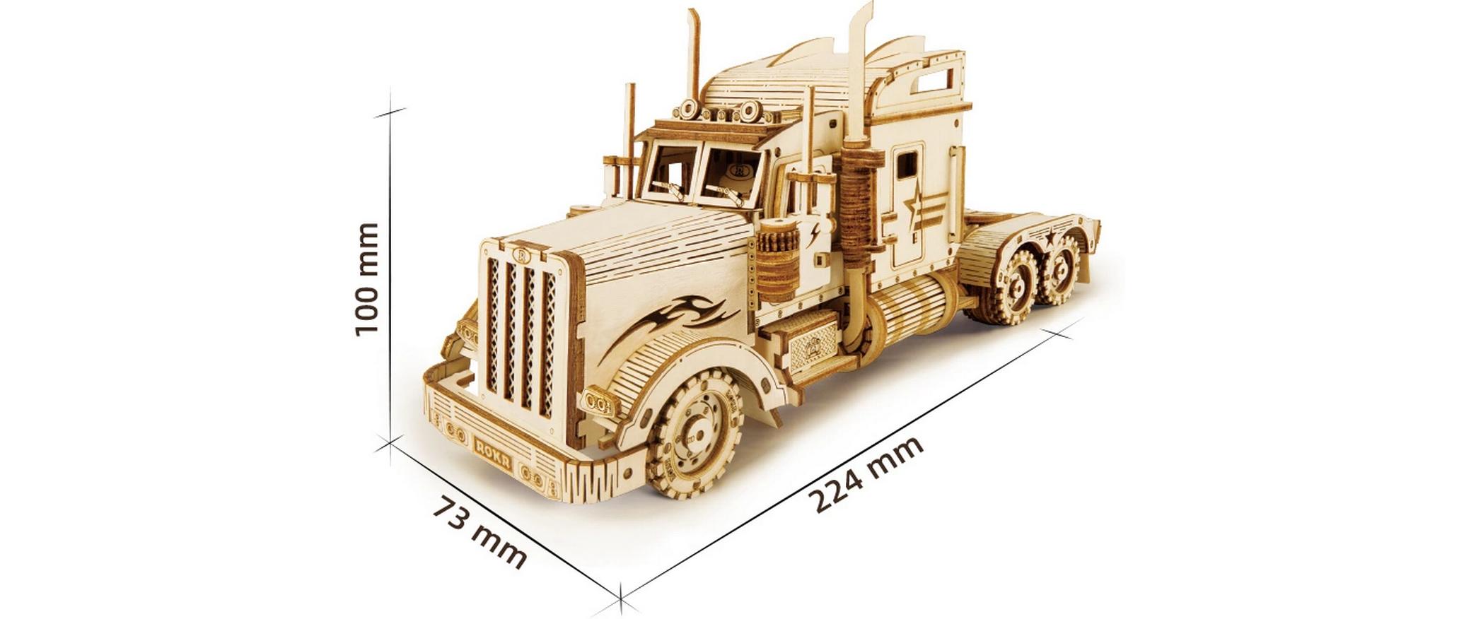 Bausatz Heavy Truck3D-Puzzle aus lasergeschnittenen Holzteilen