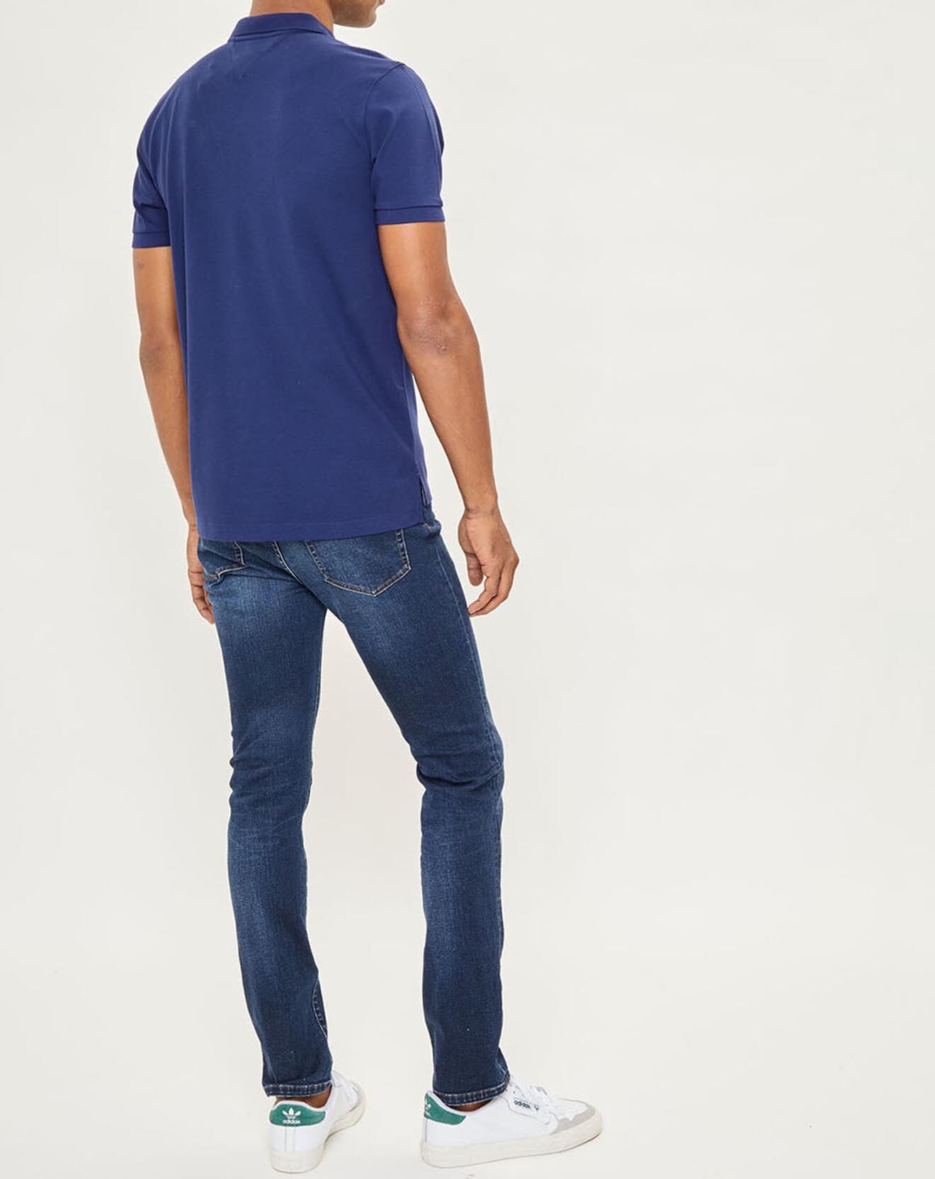Tommy Hilfiger Polo Logo Flag Coton Bio bleu foncé