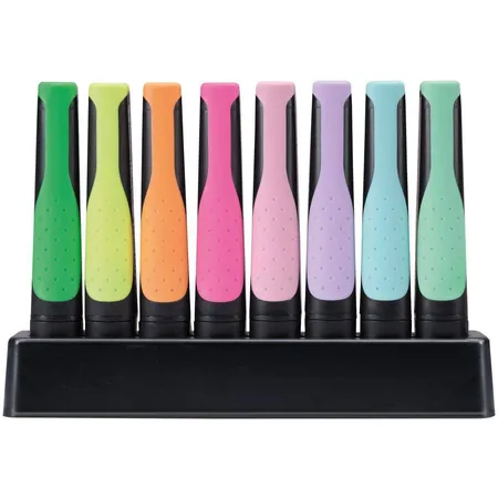Umweltfreundlicher Textmarker - STABILO GREEN BOSS 8er Tischset - mit jeweils 4 verschiedenen Pastell- und Leuchtfarben