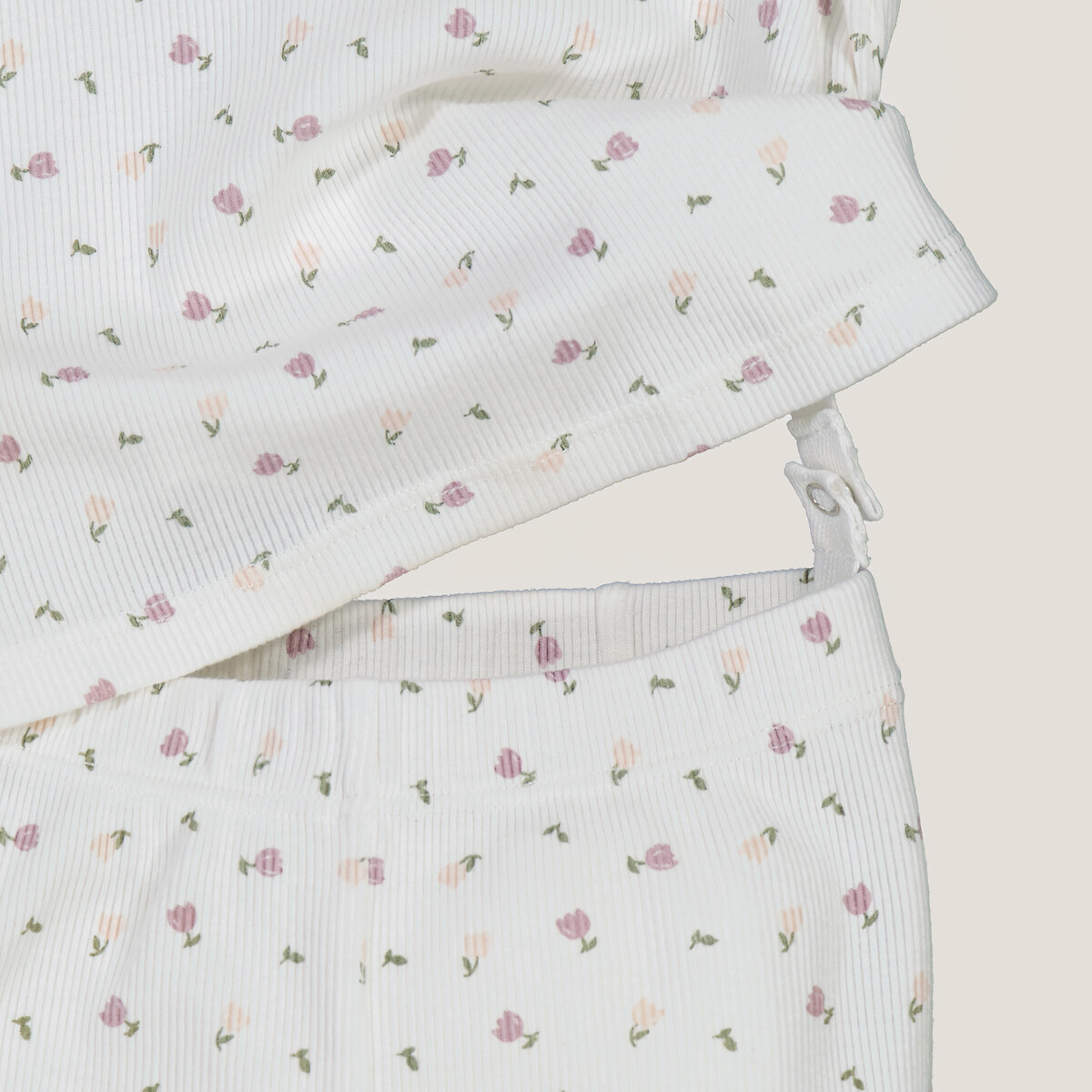 COLEÇÃO LA REDOUTE<br>Conjunto de 2 pijamas canelados, 2 peças