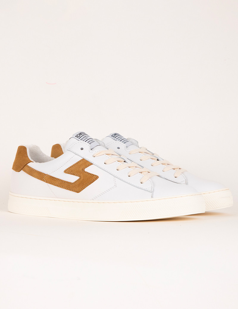 SCHMOOVE BASKETS HOMME SPARK SIGNATURE BLANC CAMEL