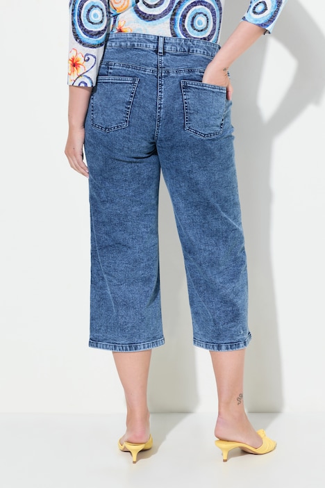 Jeans-Culotte, Wide Legs, 5-Pocket, Moon Wash