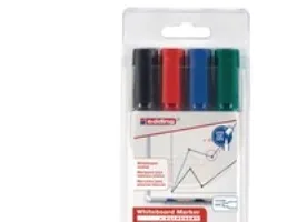 Whiteboardmarker, Edding 360, ass.farver, pakke a 4 stk