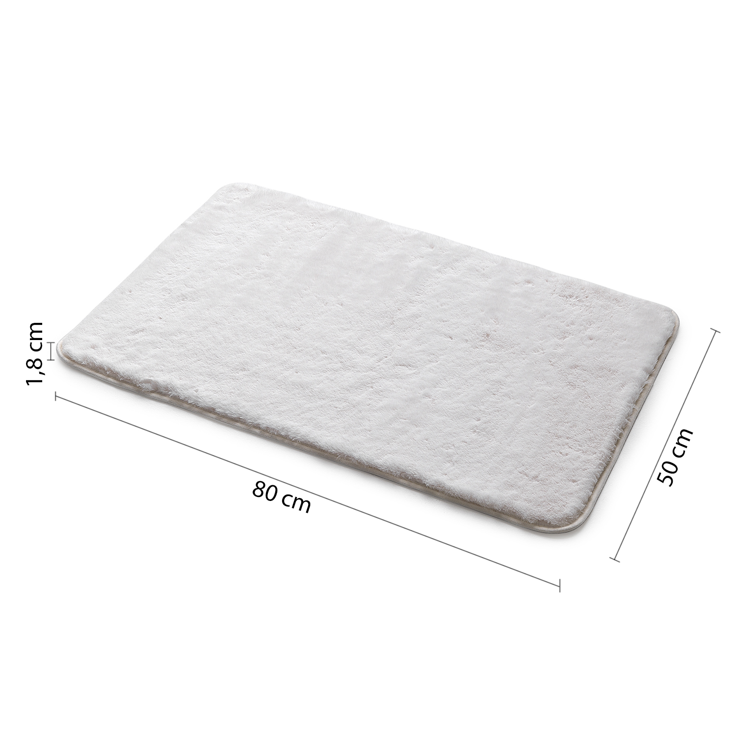 Gedy Fuzzy douchemat antislip 50x80cm wit