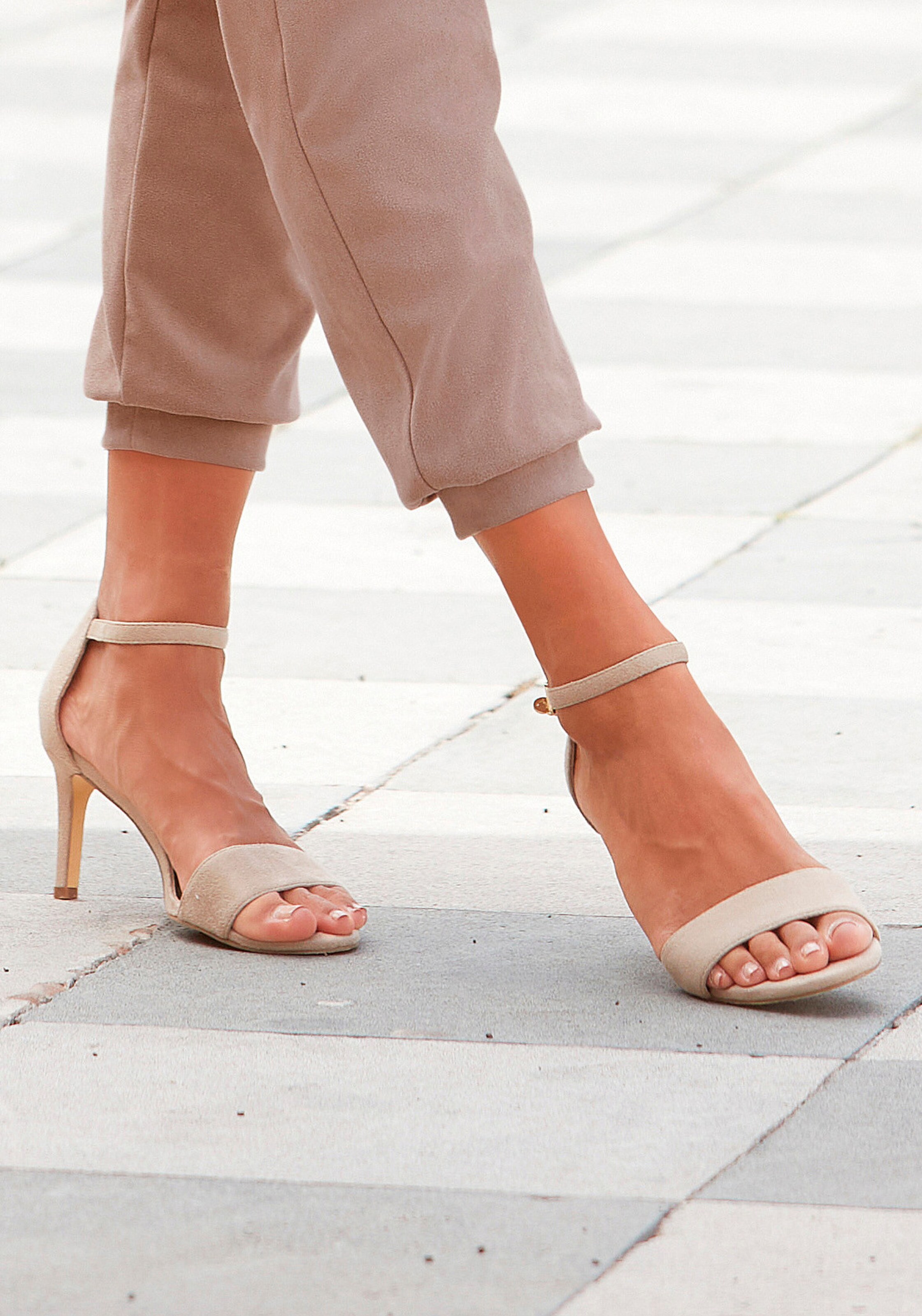 LASCANA High-Heel-Sandalette in beige