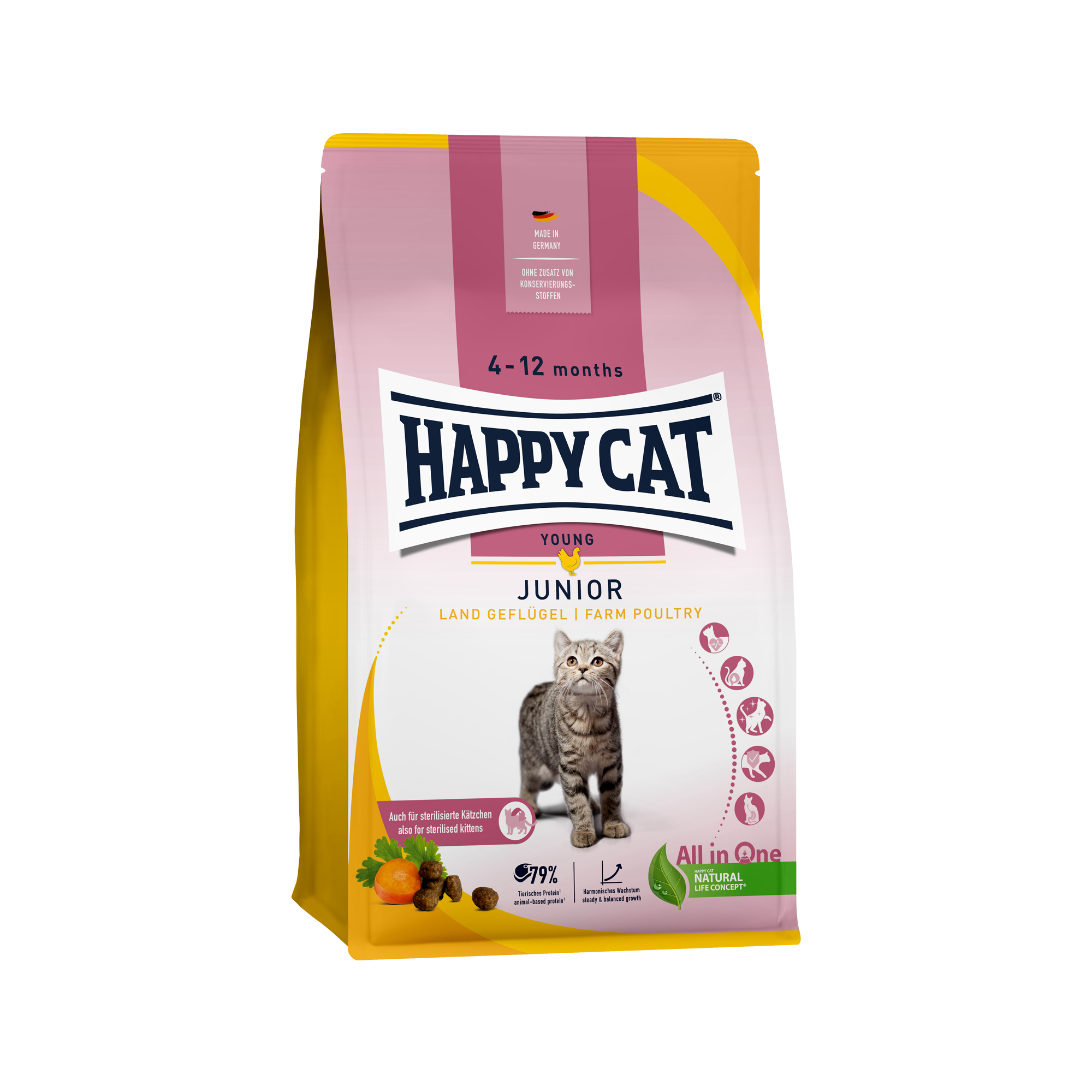 Happy Cat Junior Kattenvoer - Gevogelte