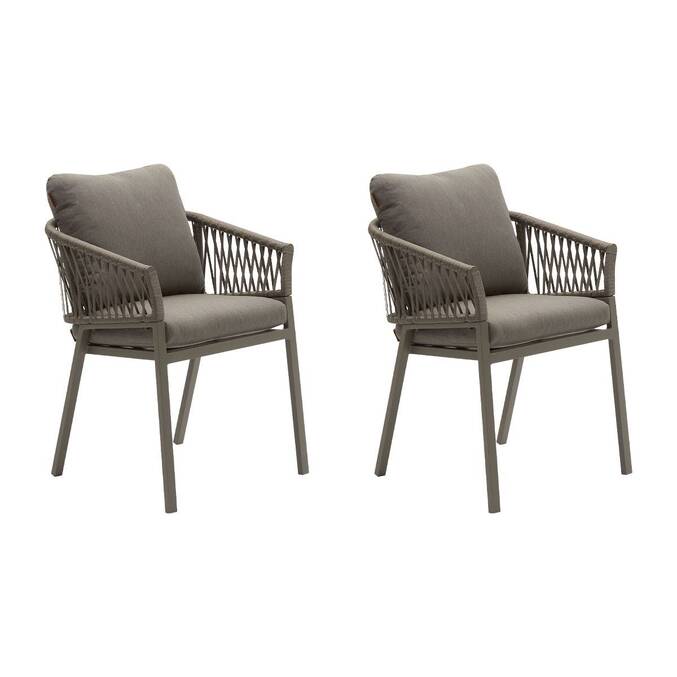 Lot de 2 fauteuils de jardin ORIENGO Macchiato / Café