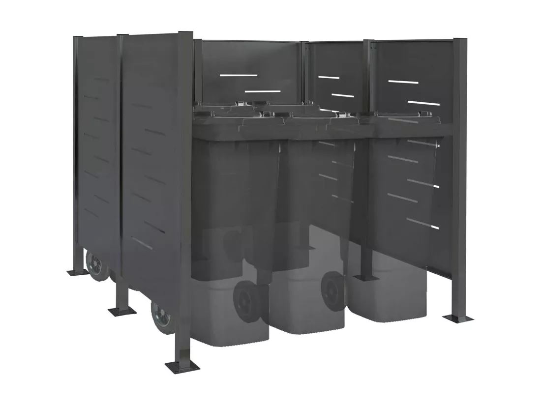 Clôture pour poubelles MCW-J55, anthracite