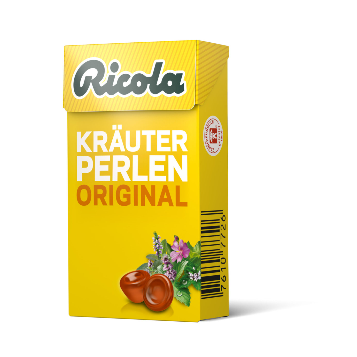 Ricola Bonbons Kräuterperlen Original ohne Zuckerzusatz 2x50g