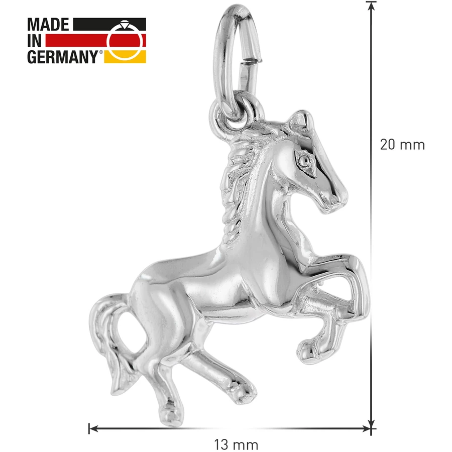 trendor Kinder-Halskette mit Pferde-Anhänger Silber silver