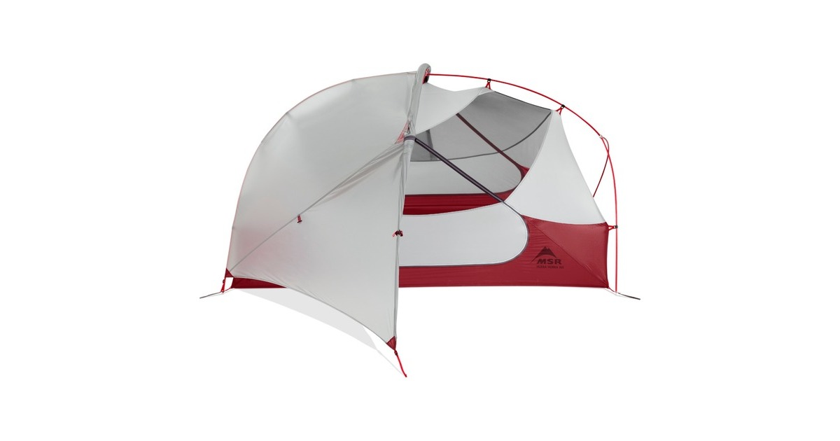 MSRHubba Hubba NX 2-Person Backpacking Tent  (Lichtgrijs/rood)