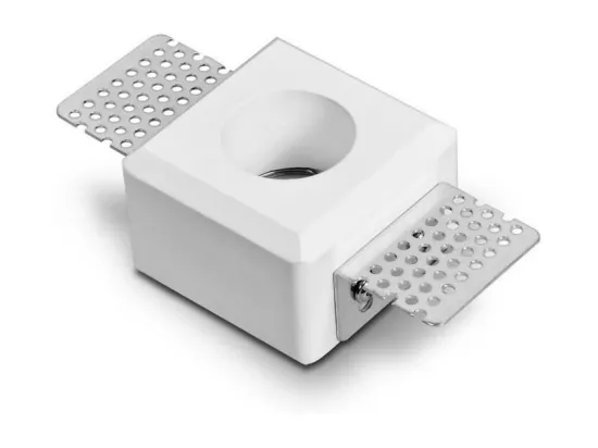 Collerette Downlight Intégration Plâtre/Placo LED 3W Coupe 63x63 mm UGR17 2700K Blanc chaud