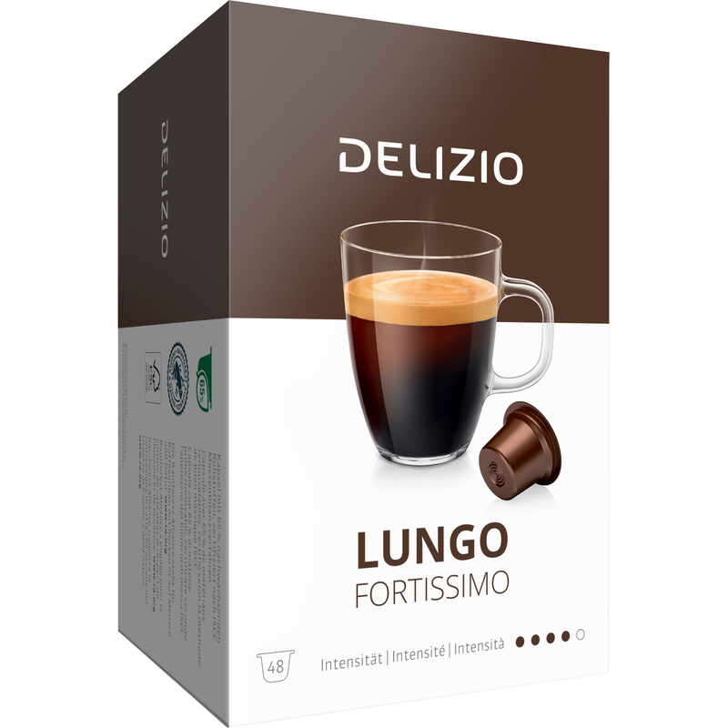 Delizio Kaffeekapseln Lungo Fortissimo, 48 Stück