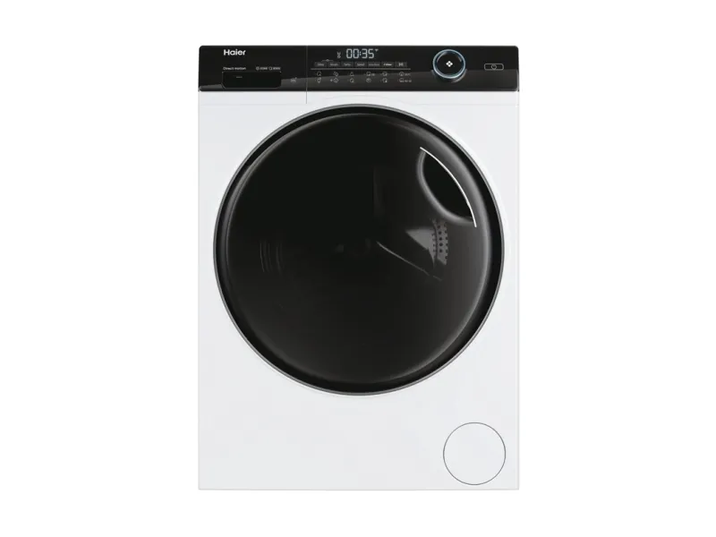 Haier I-Pro Series 5 HW80-B14959TU1 - Vaskemaskine - Wi-Fi - bredde: 60 cm - dybde: 44 cm - højde: 85 cm - frontbetjening - 8 kg - 1400 rpm - hvid med sort dør