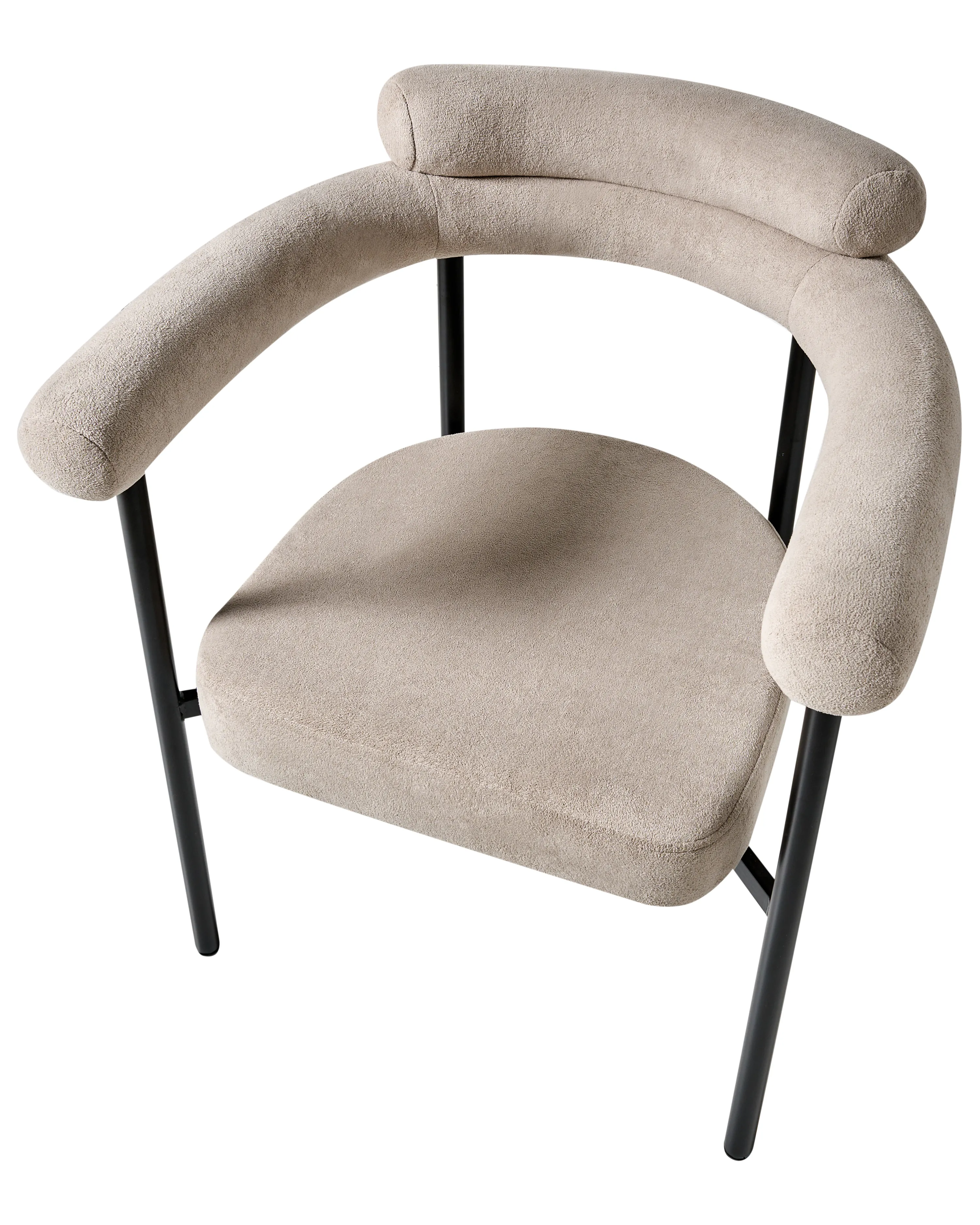 Set van 2 eetkamerstoelen LYNEY Stof Beige