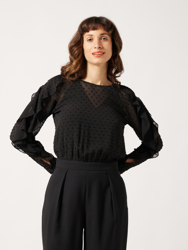 Combinaison pantalon haut plumetis