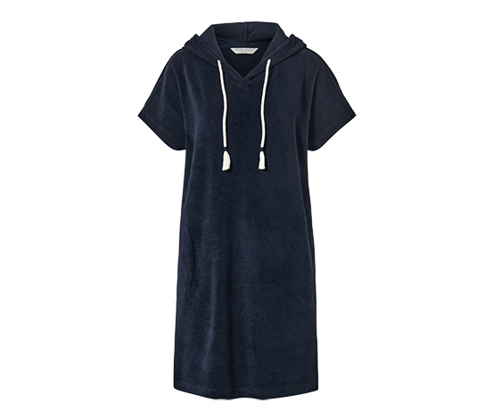 Frottee-Strandkleid, blau