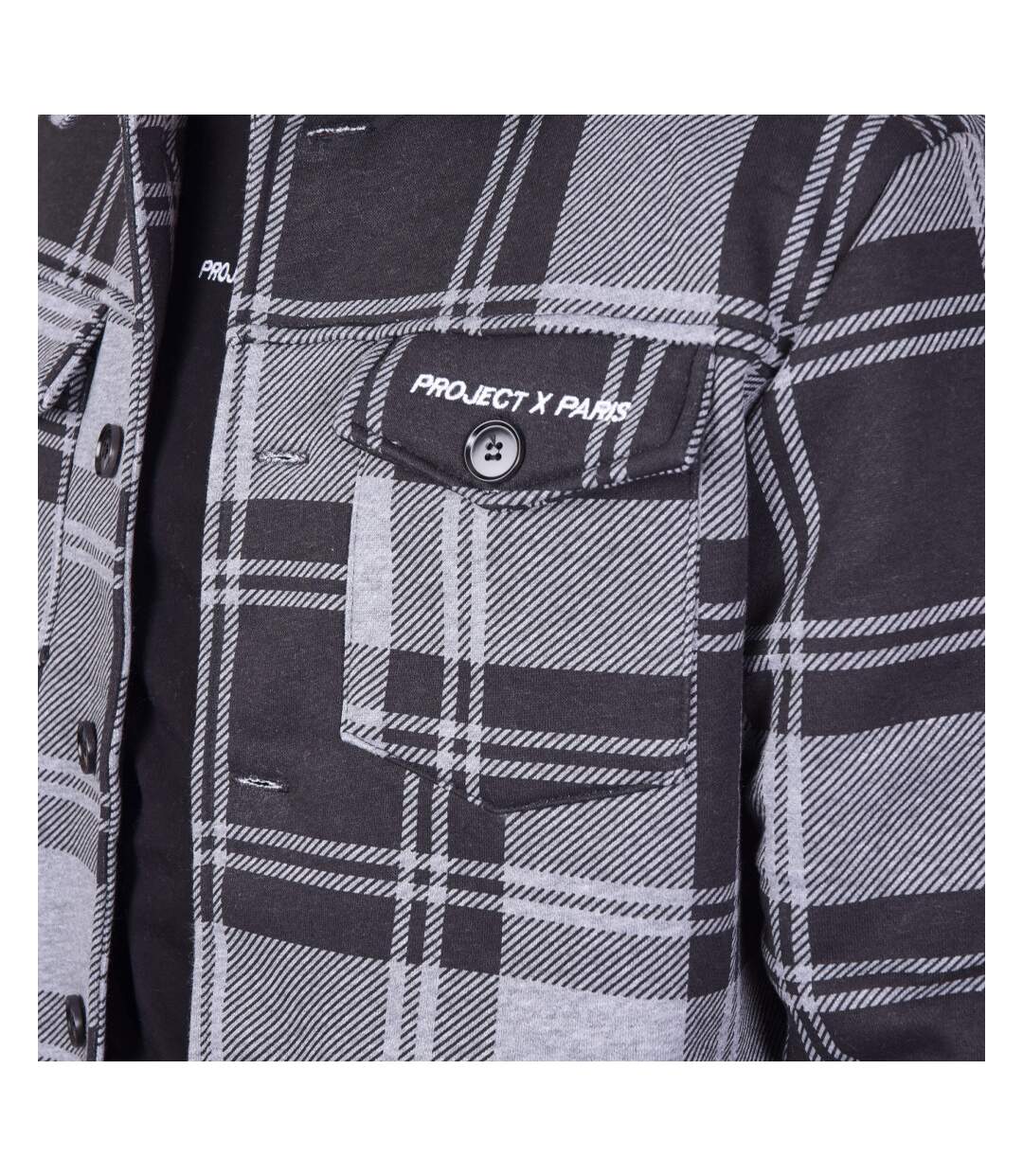 Surchemise Noir Homme Project X Paris Carreaux