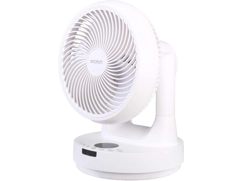 Ecofort Tischventilator ecoQ SilentAir Tavo Weiss Eleganter Tischventilator
