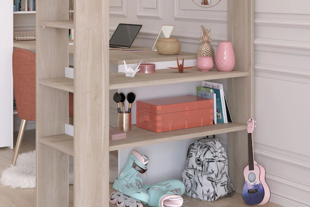 Parisot Hochbett »Alex, für 2 Kinder! Maximaler Stauraum, 2 Schreibtische« Doppeltes Hochbett, all in one Bett für 2!
