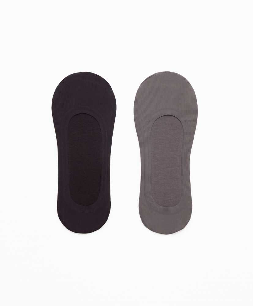 2 pares de meias Footies de microfibra canelada
