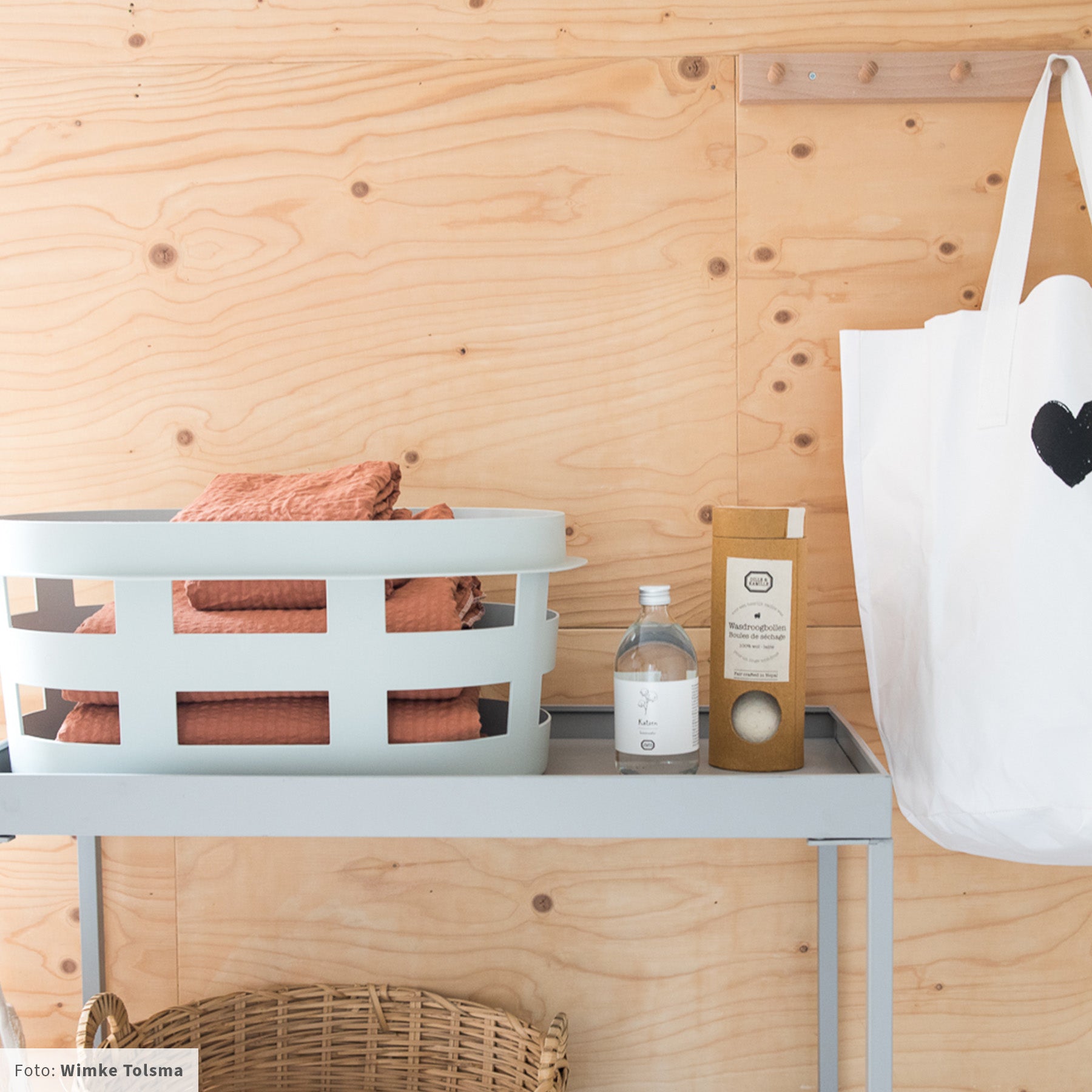 HAY Laundry Basket Wasmand S - Lichtgrijs