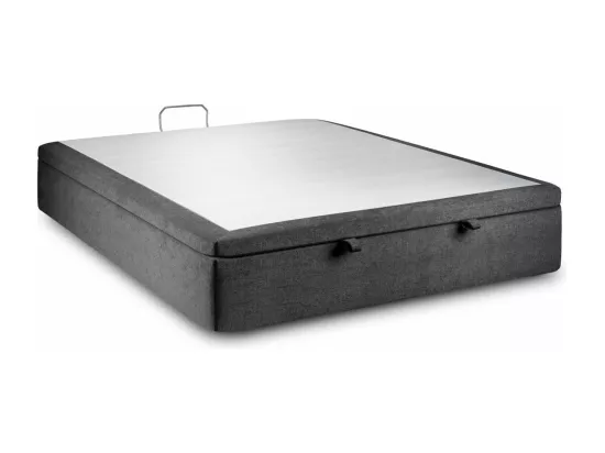 Sommier Coffre Tissu Gris anthracite 140x200 H39cm