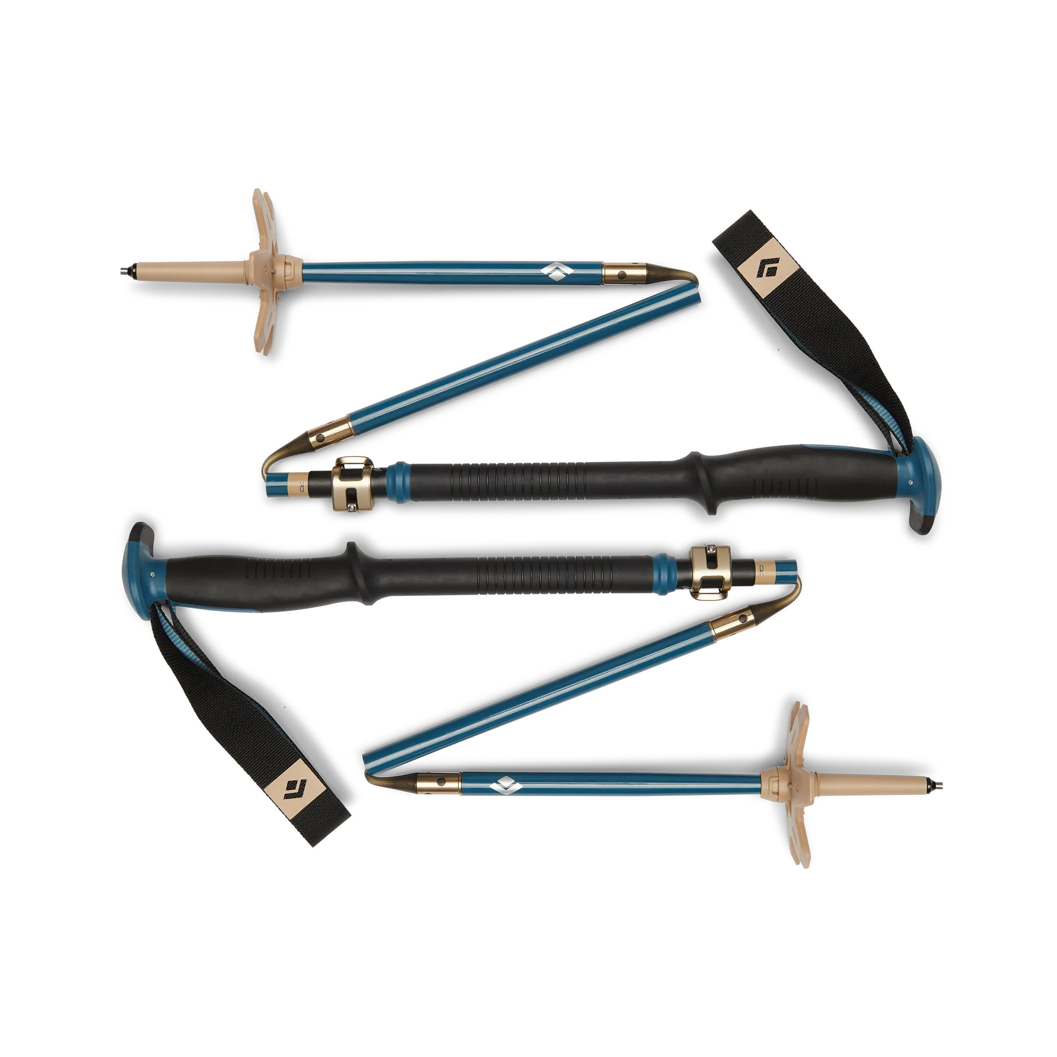 Black Diamond Traverse Compactor Ski Poles Creek Blue