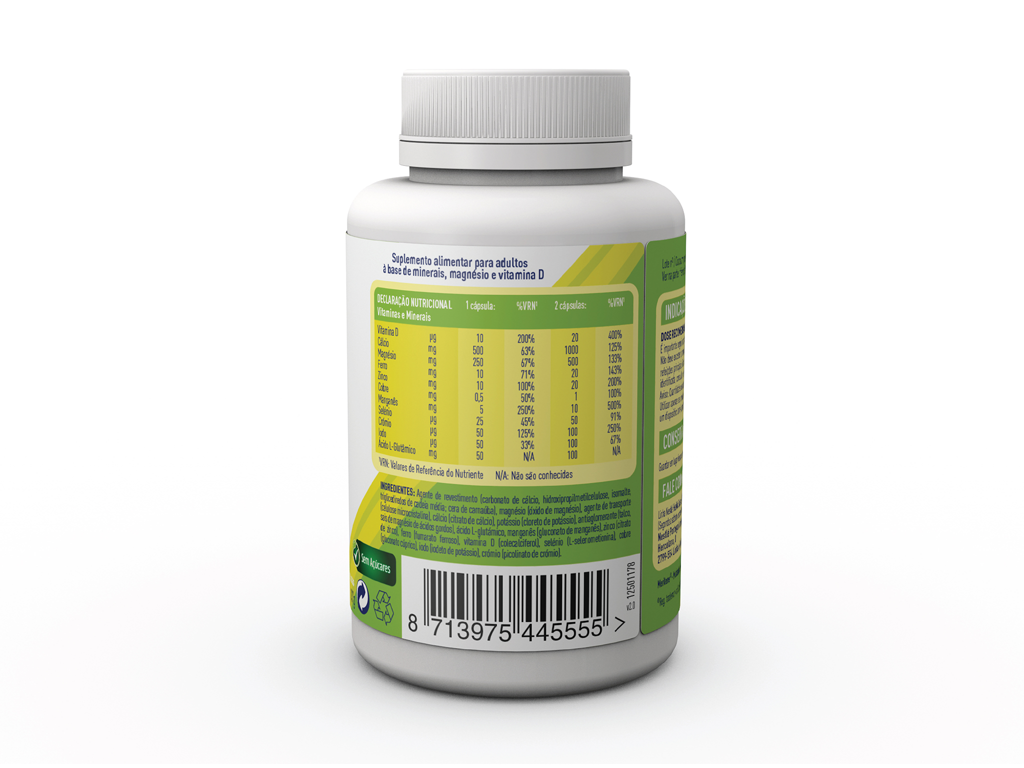 SUPLEMENTO MERITENE MAGNESIO E VITAMINA D 60CAPS