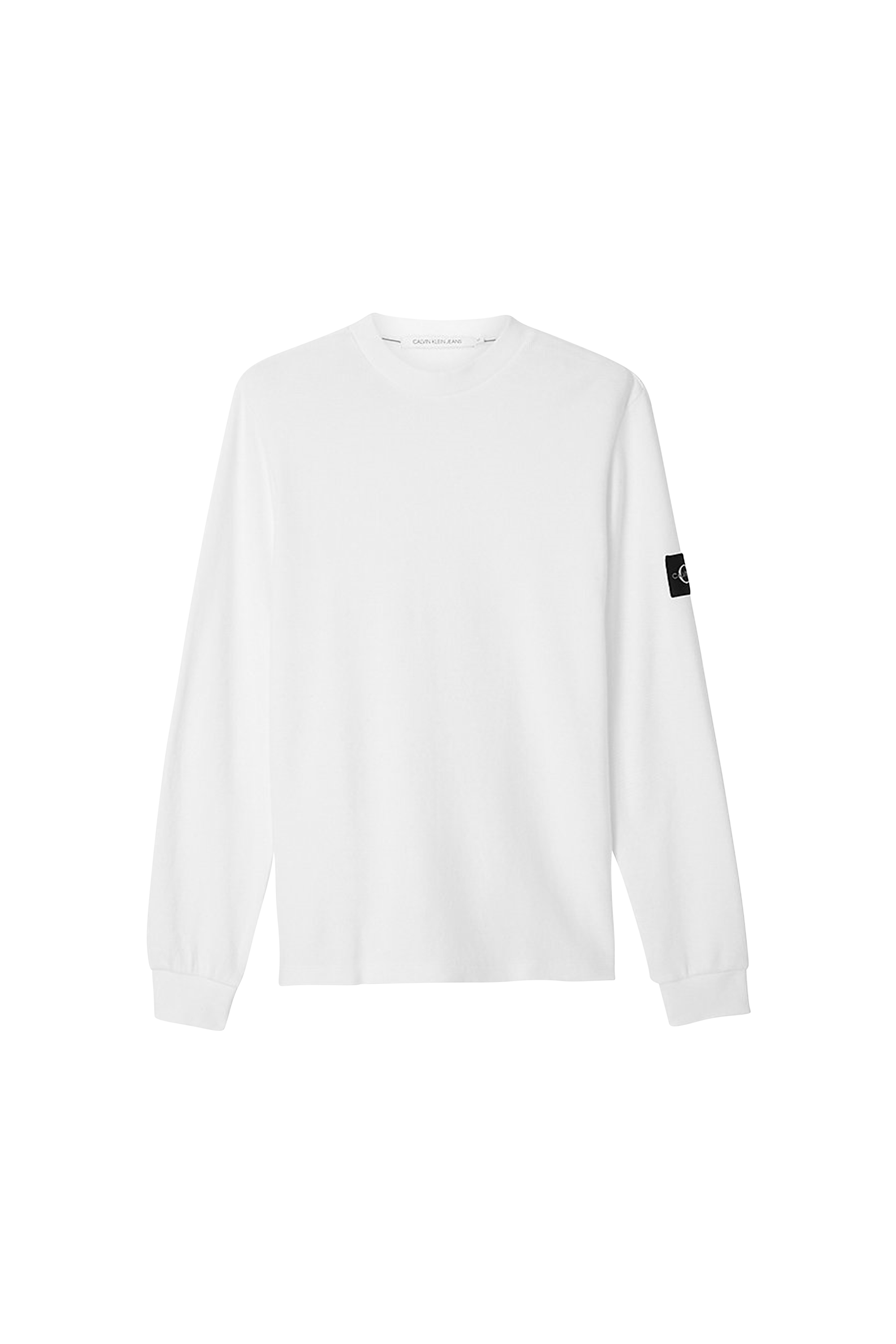 CALVIN KLEIN JEANS Pull MONOGRAM BADGE WAFFL Blanc
