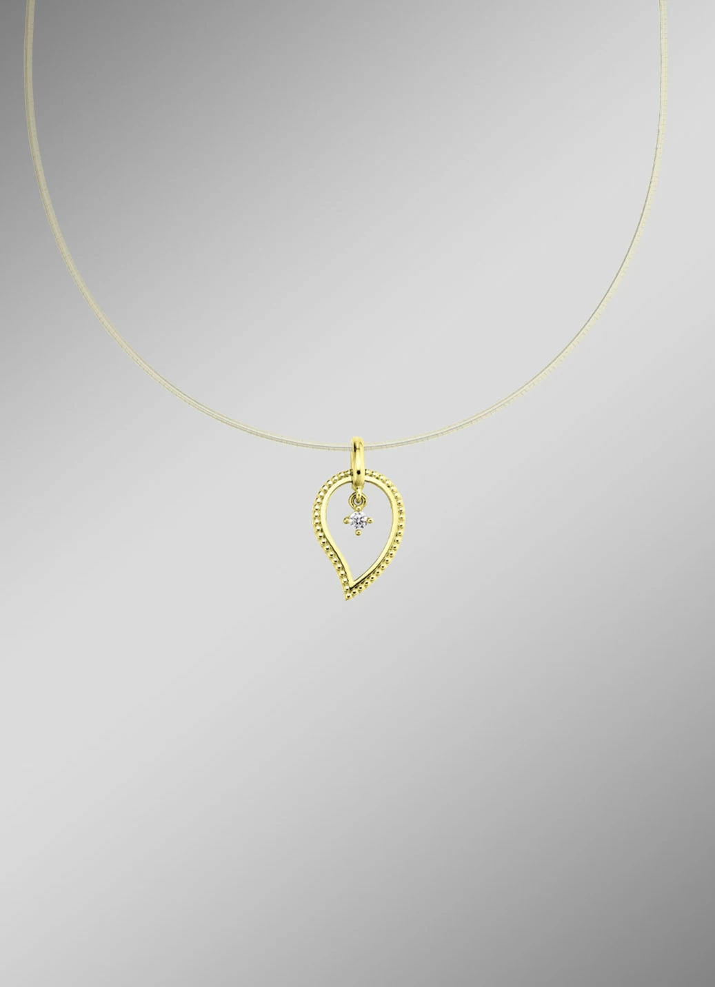 Edler Anhänger aus Gold 585/- fein mit Brillant