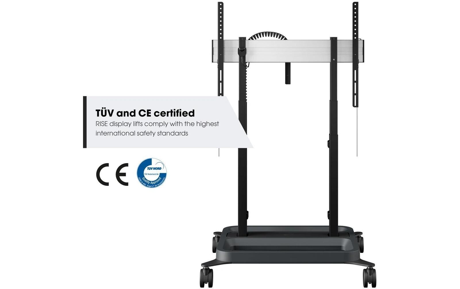 Wandhalterung PRO RISE2005B Schwarz<br>Motorisierter Display-Boden-Wand-Lift