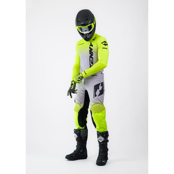 Kenny - Maillot Performance Gradient Gris / Jaune fluo / Noir