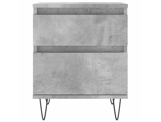 VIDAXL - Tables de chevet 2 pcs gris béton 40x35x50 cm bois d’ingénie...