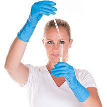 Gant de protection chimique Super High Risk, nitrile bleu - Boîte de 50 gants