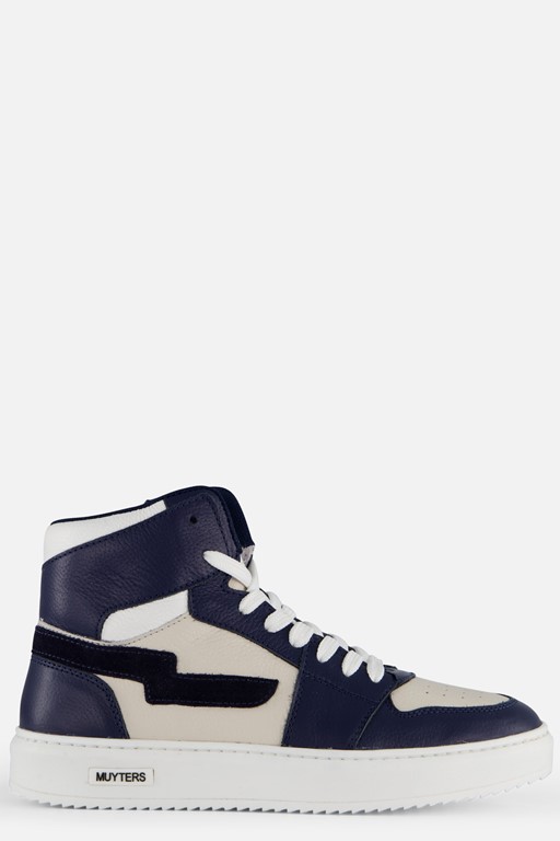Muyters hoge Sneakers blauw Leer