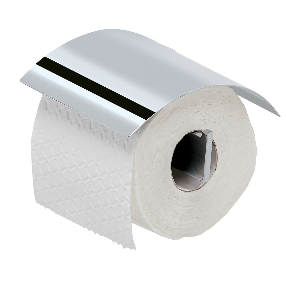 Geesa Modern Art toiletrolhouder met klep chroom
