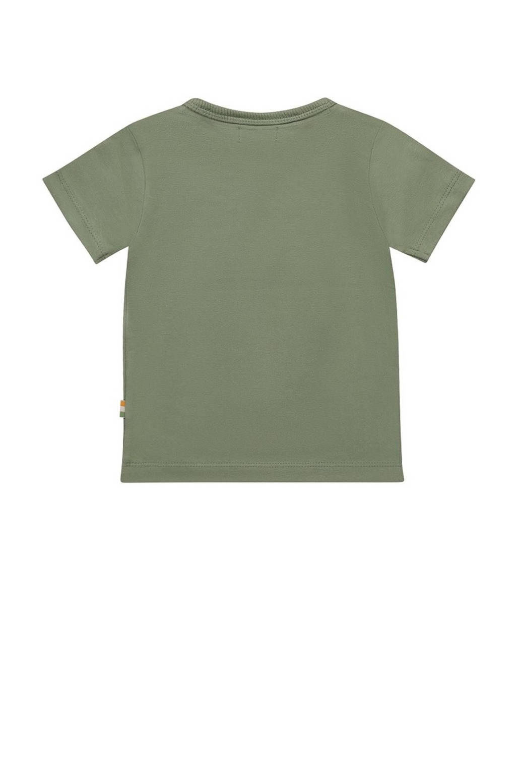 Dirkje T-shirt T-shirt ss met printopdruk mosgroen