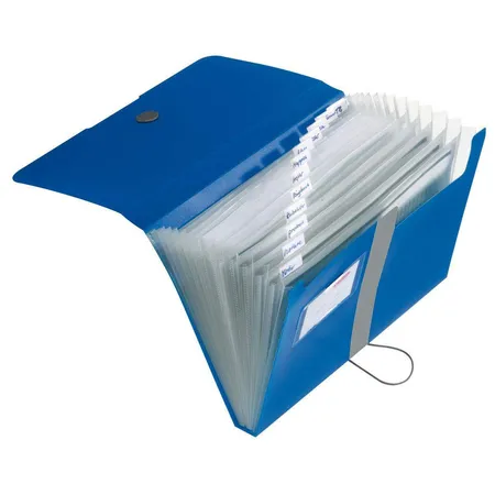 Herlitz Fächermappe PP A4 blau 12 Fächer easy orga to go