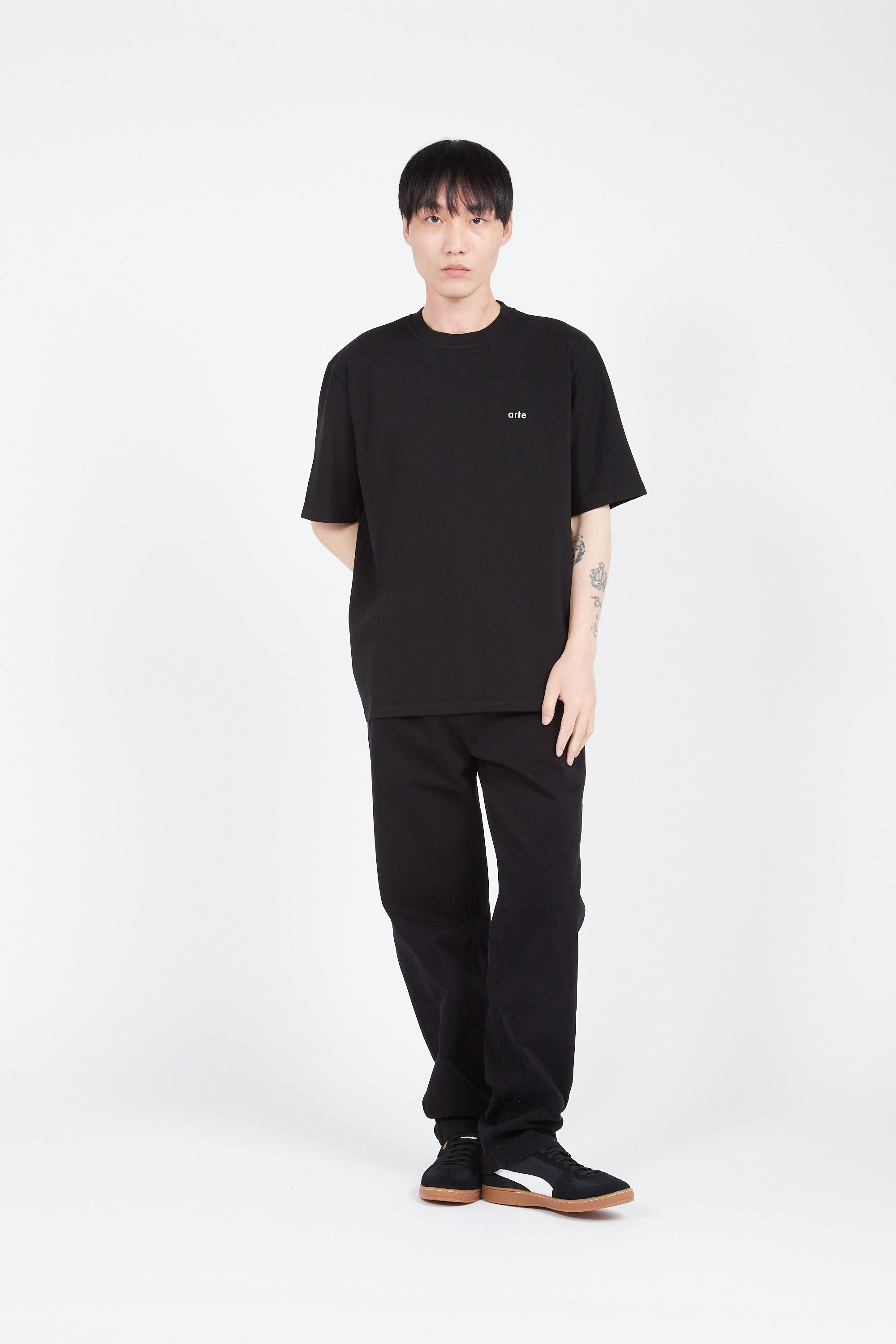 ARTE ANTWERP T-shirt Teo Back Multi Runner Noir