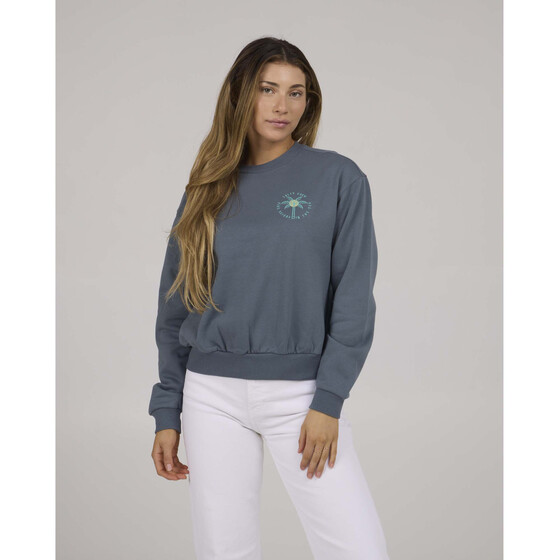 Salty Crew Queen Palm Crew Fin Blue Damen SU25