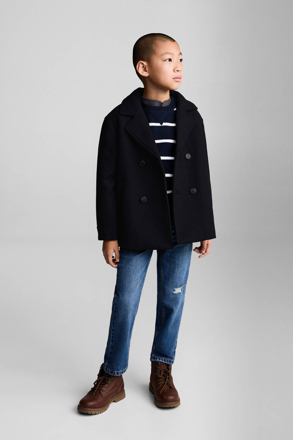 Mango Kids gewatteerde jas marine