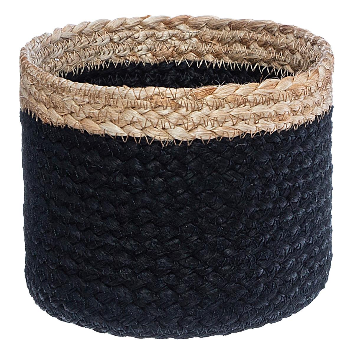 PANIER JUTE JACKSON NOIR TAILLE M