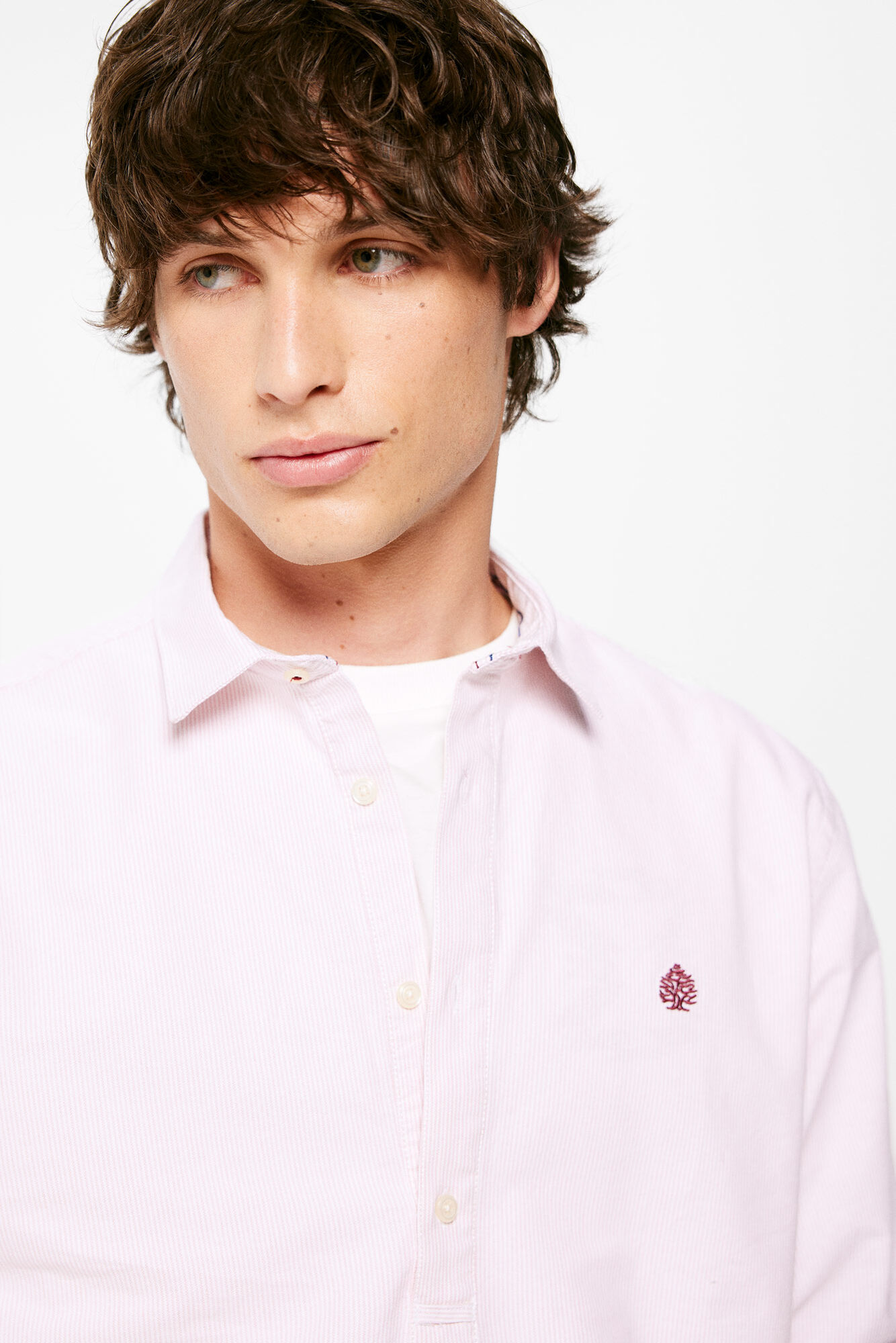 camisa polo oxford listrada
