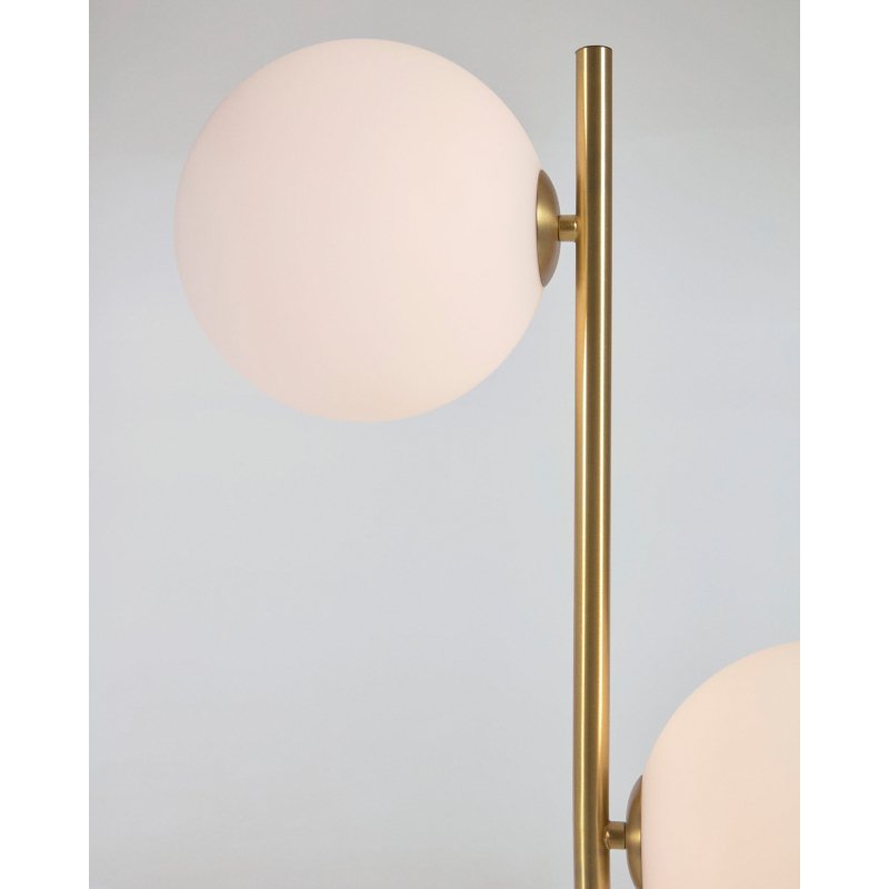 Lampadaire Lonela en marbre avec finition verte